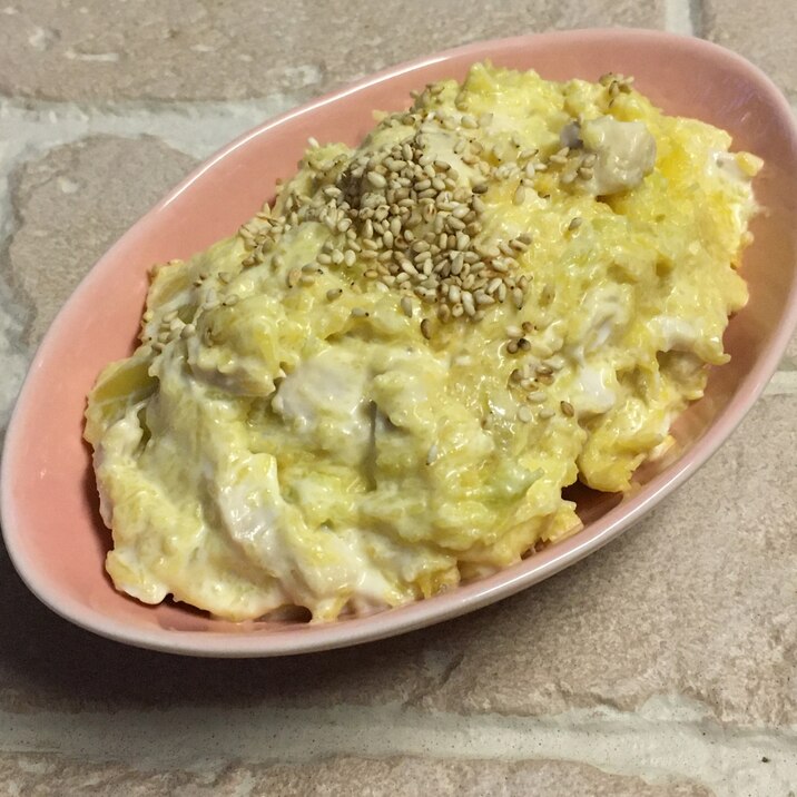 蒸し鶏とそうめんかぼちゃのマヨ和え♪